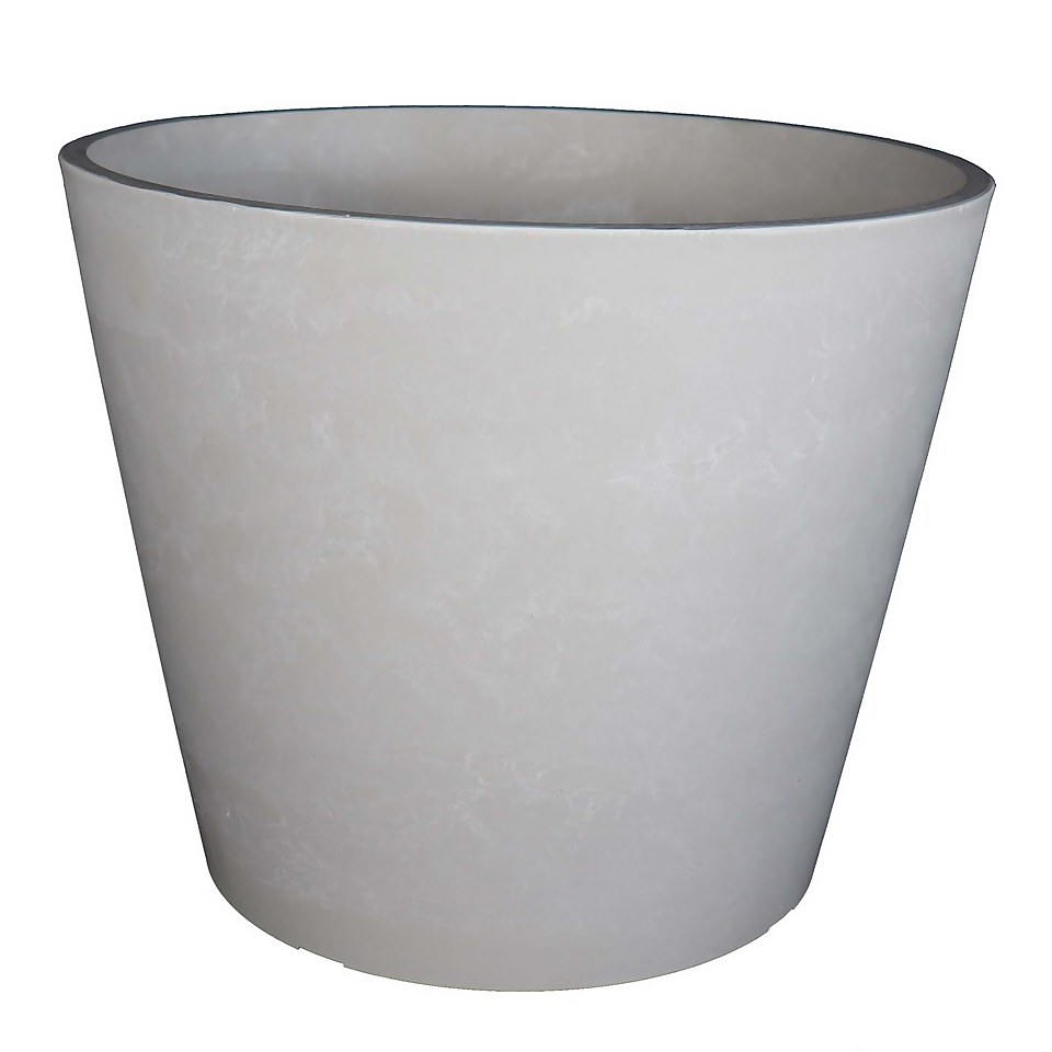 White Marble Pot - 40cm