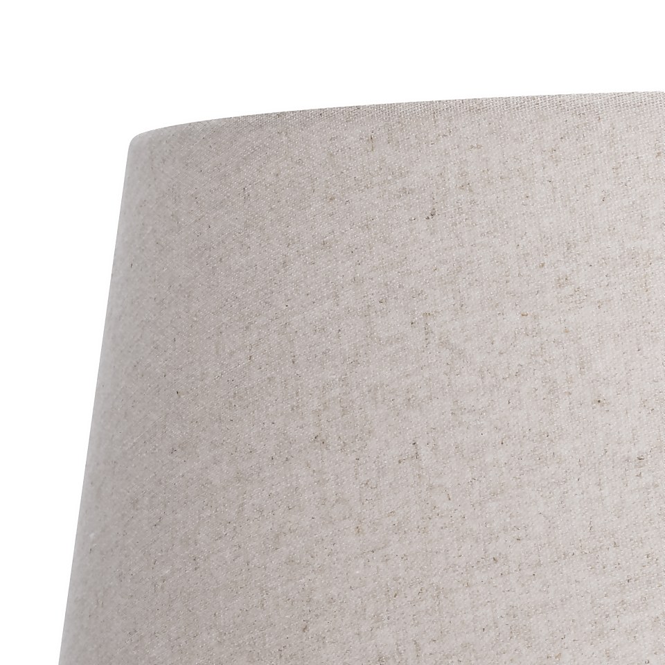 Finn Taper Natural Linen Shade - 40cm