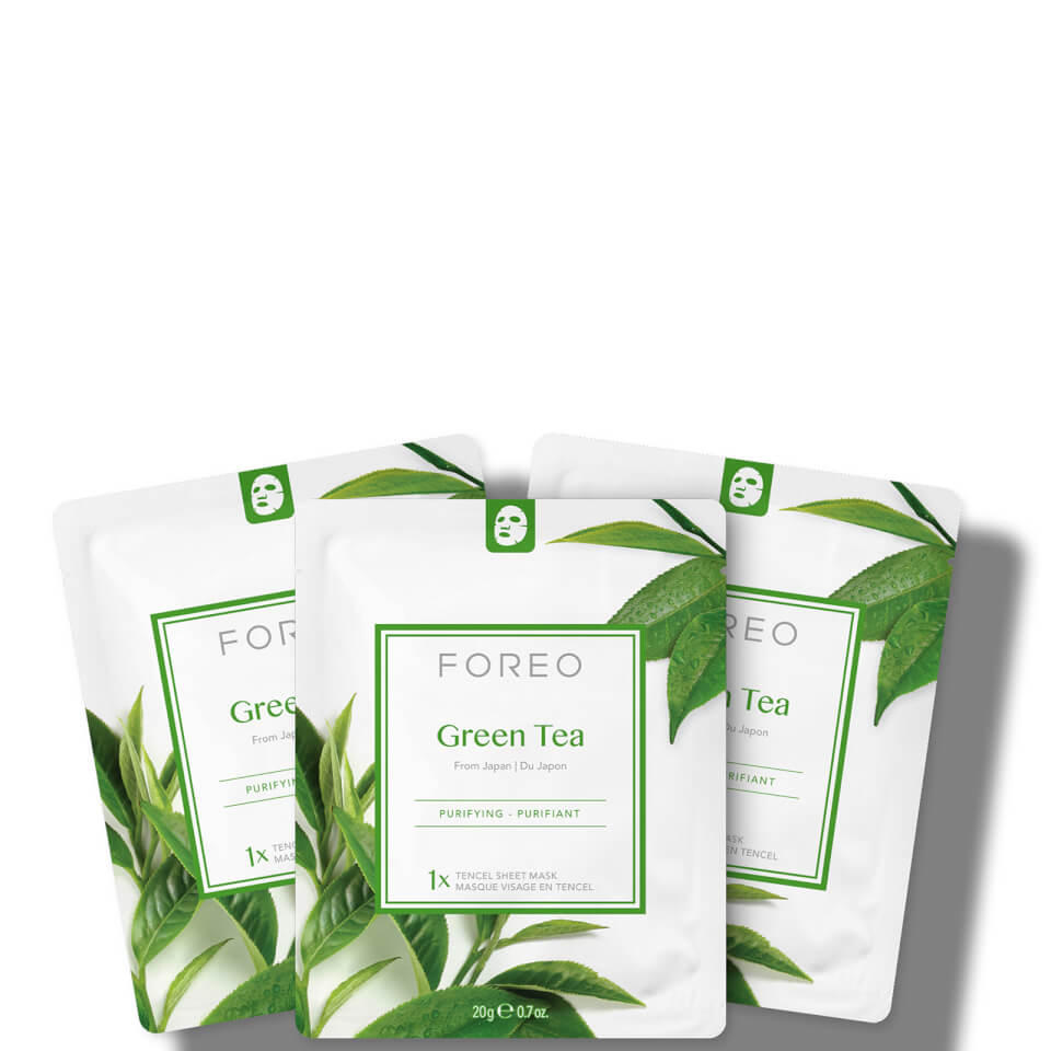 FOREO Green Tea Purifying Sheet Face Mask (3 Pack)