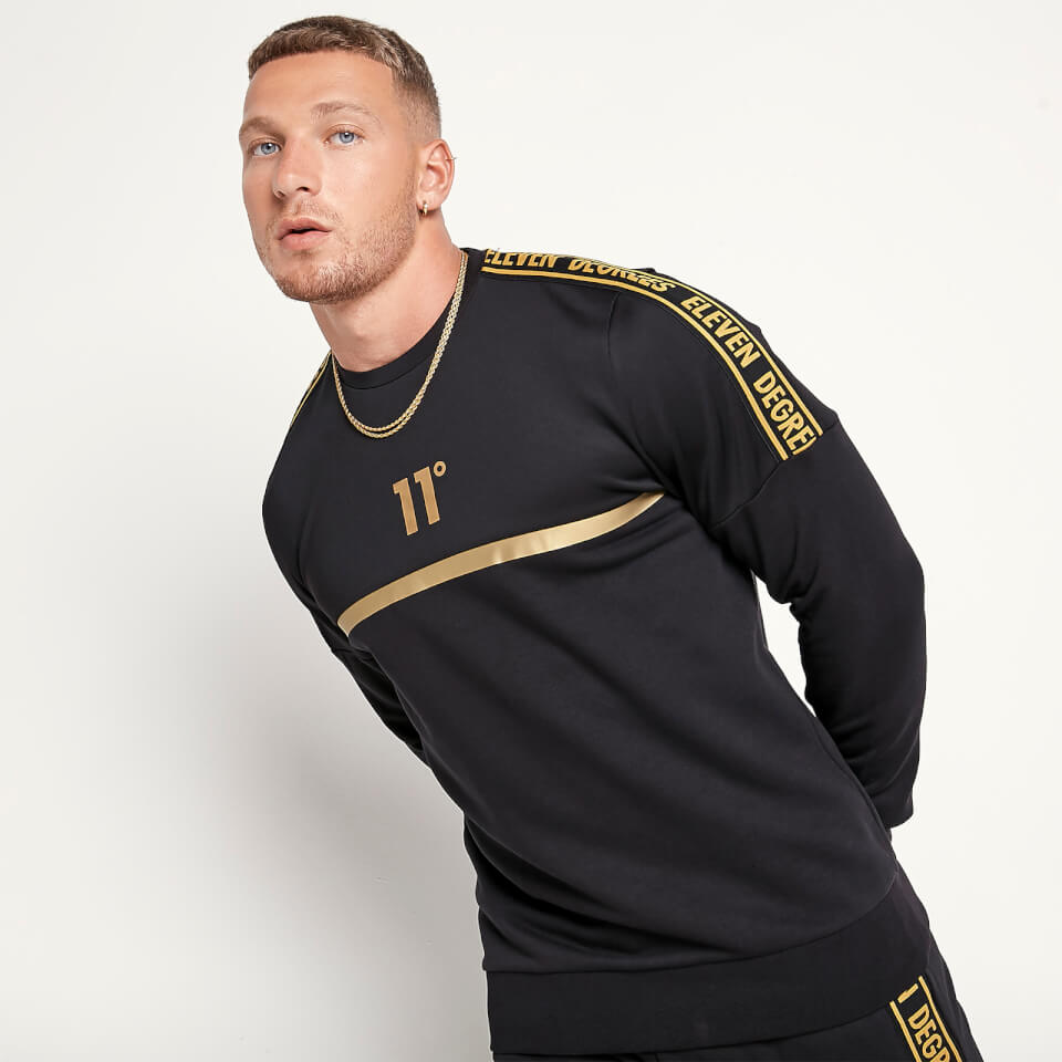 11 degrees black outlet and gold hoodie