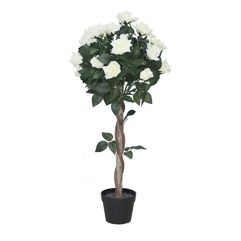 Artificial Rose Tree 90cm Homebase
