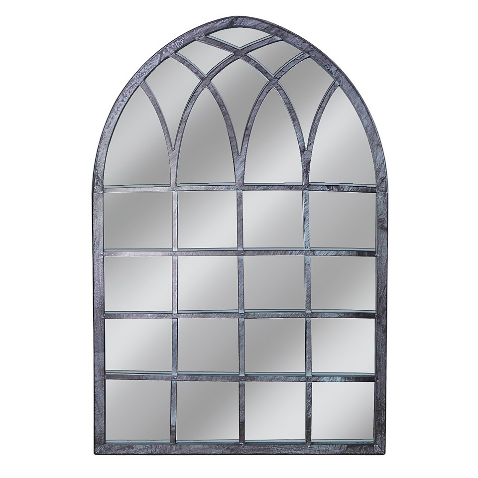 Metal Framed Gothic Outdoor Garden Mirror
