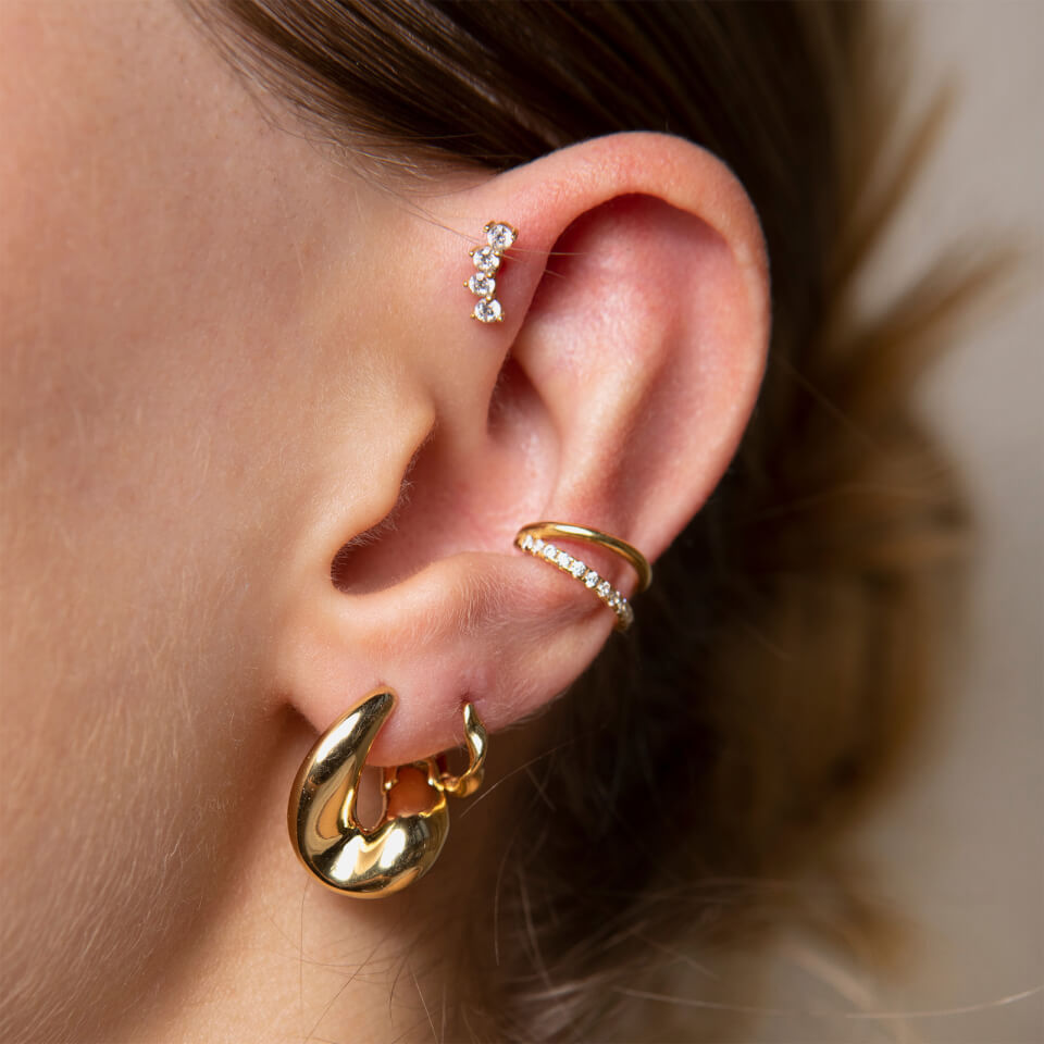 Astrid & Miyu Gold-Plated Crystal Earring