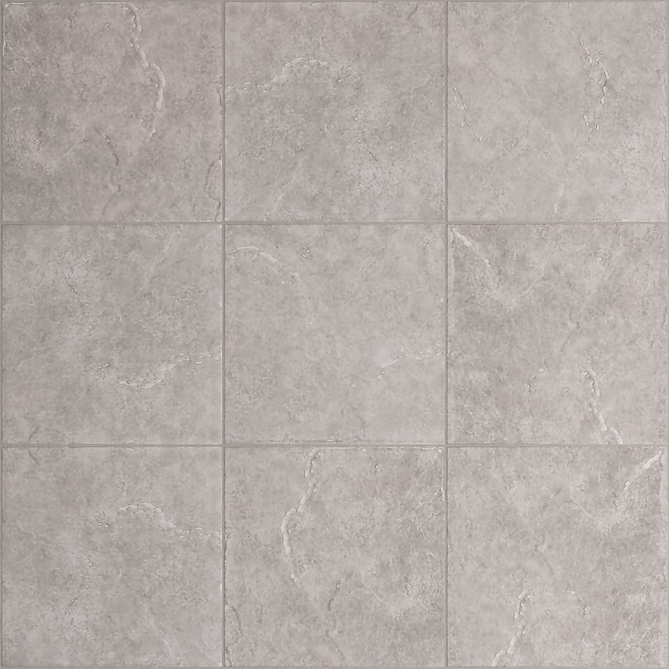 Cuba Light Grey Ceramic Wall & Floor Tile 330 x 330mm - 1 sqm Pack