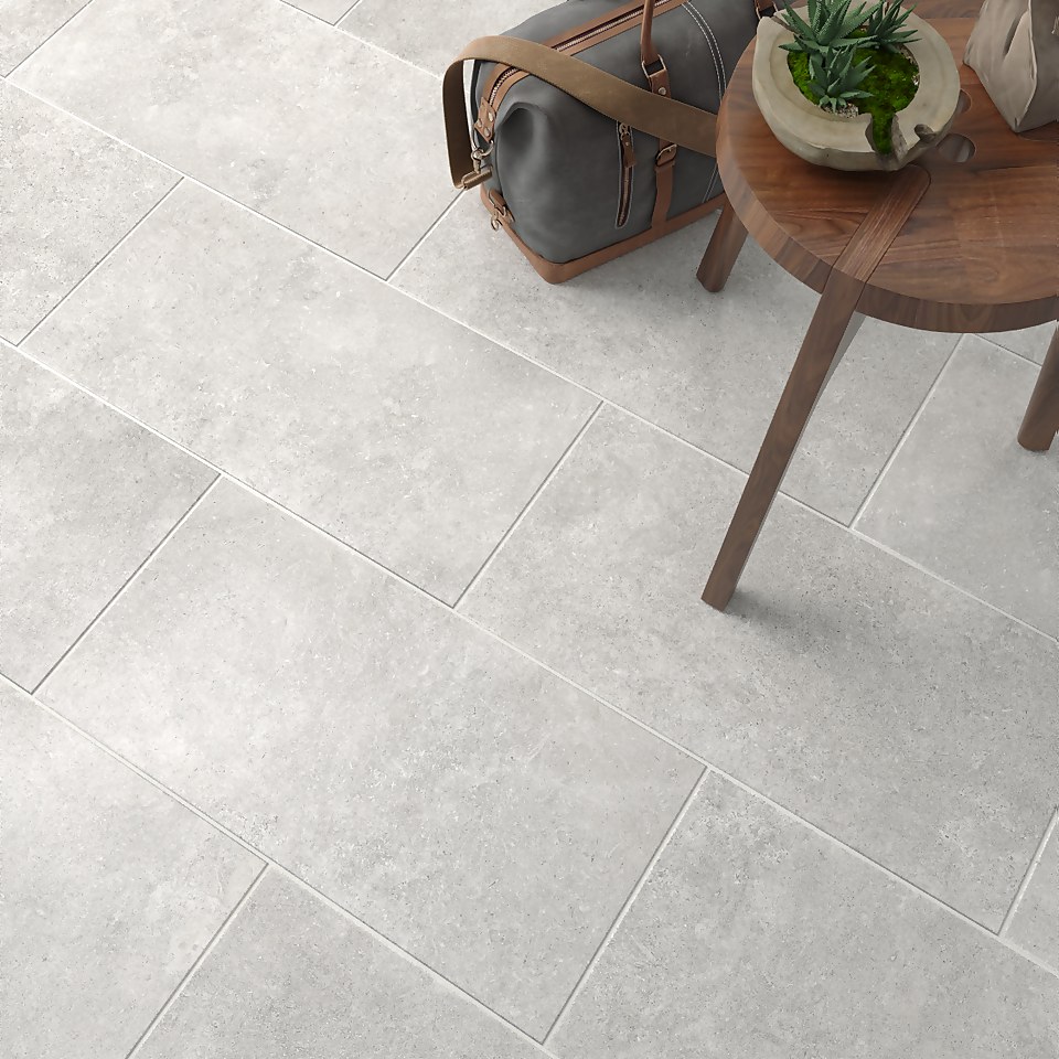 Palio Light Grey Ceramic Wall & Floor Tile 300 x 600mm