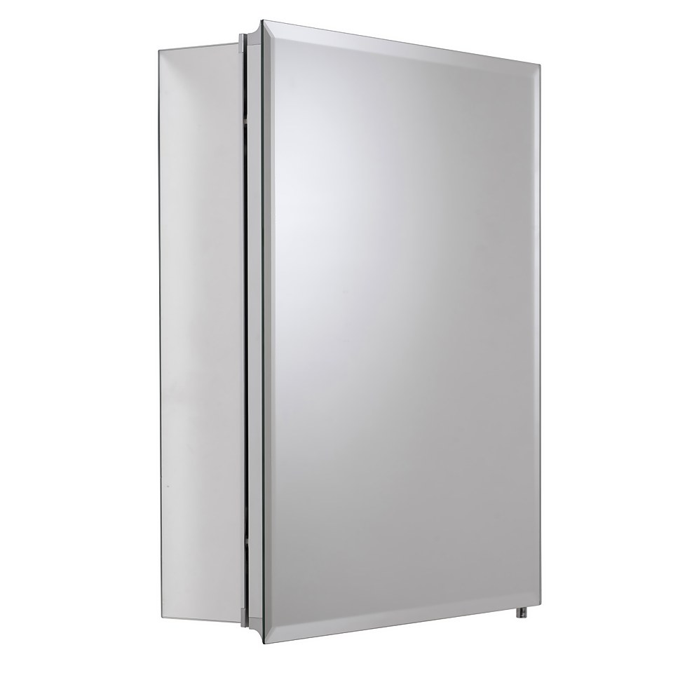 Croydex Winster Single Door Aluminium Bathroom Cabinet