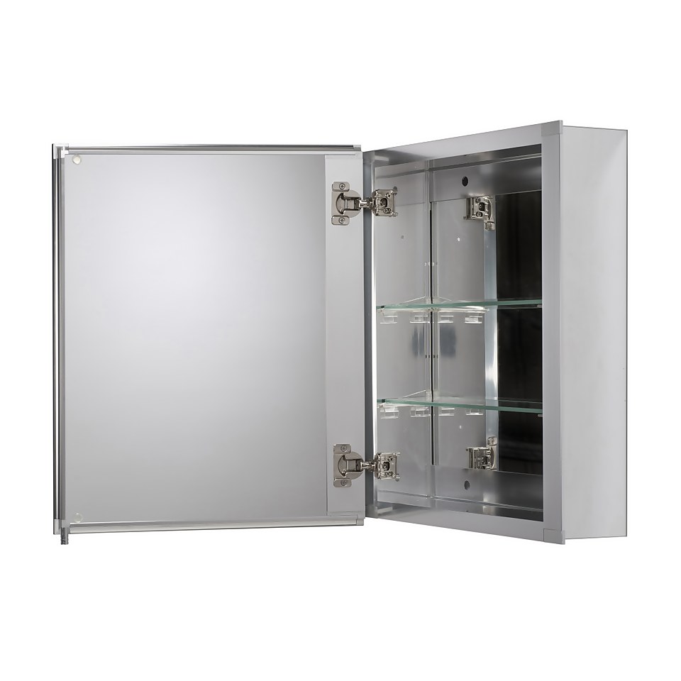 Croydex Winster Single Door Aluminium Bathroom Cabinet