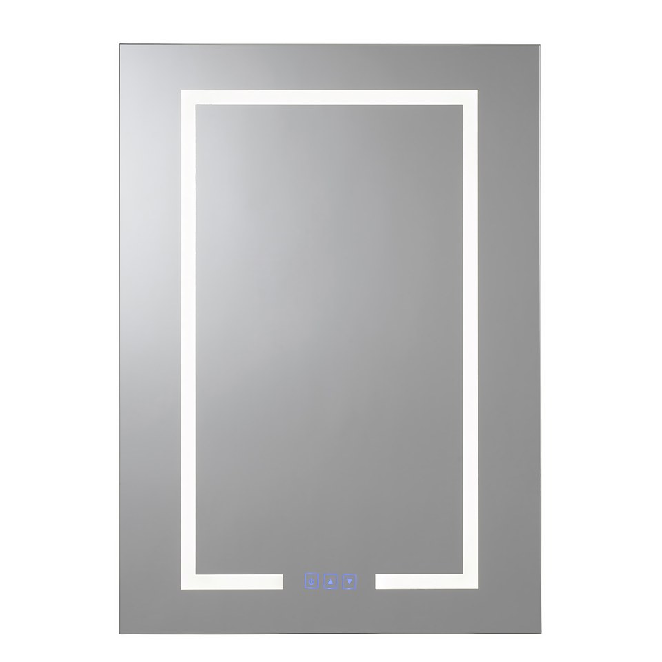 Croydex Clarence Single Door Illuminated Aluminium Bathroom