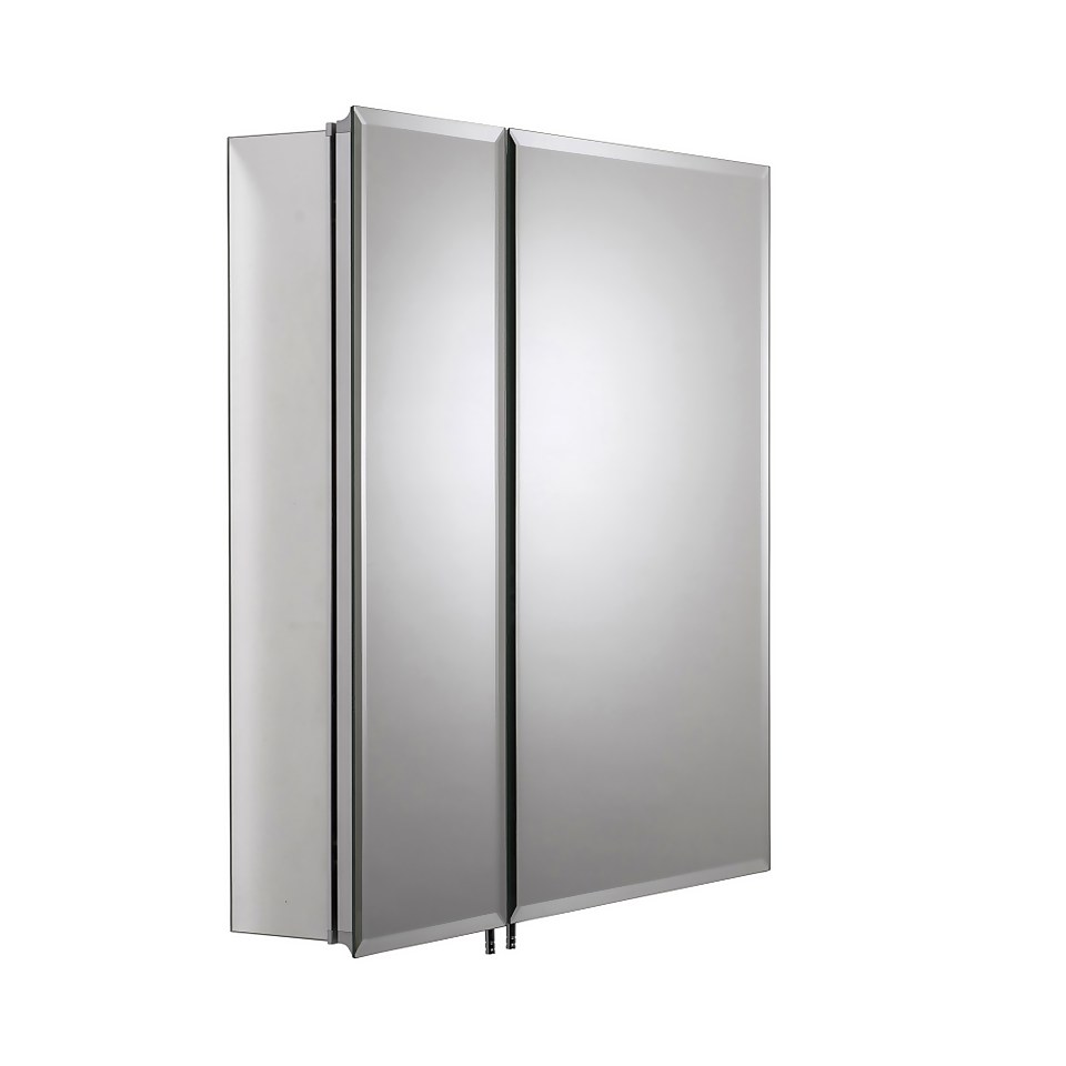 Croydex Newton Bi-view Aluminium Bathroom Cabinet