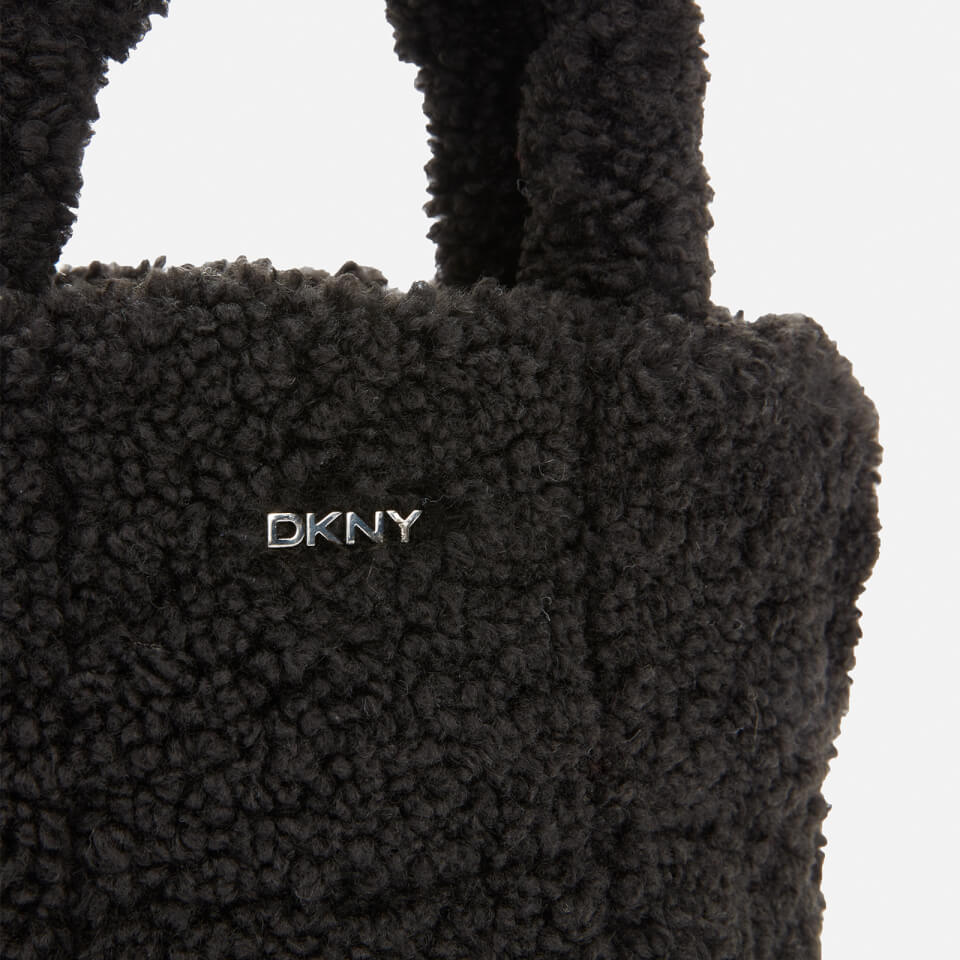 DKNY Women's Poppy - Mini Tote Bag - Shearling - Black