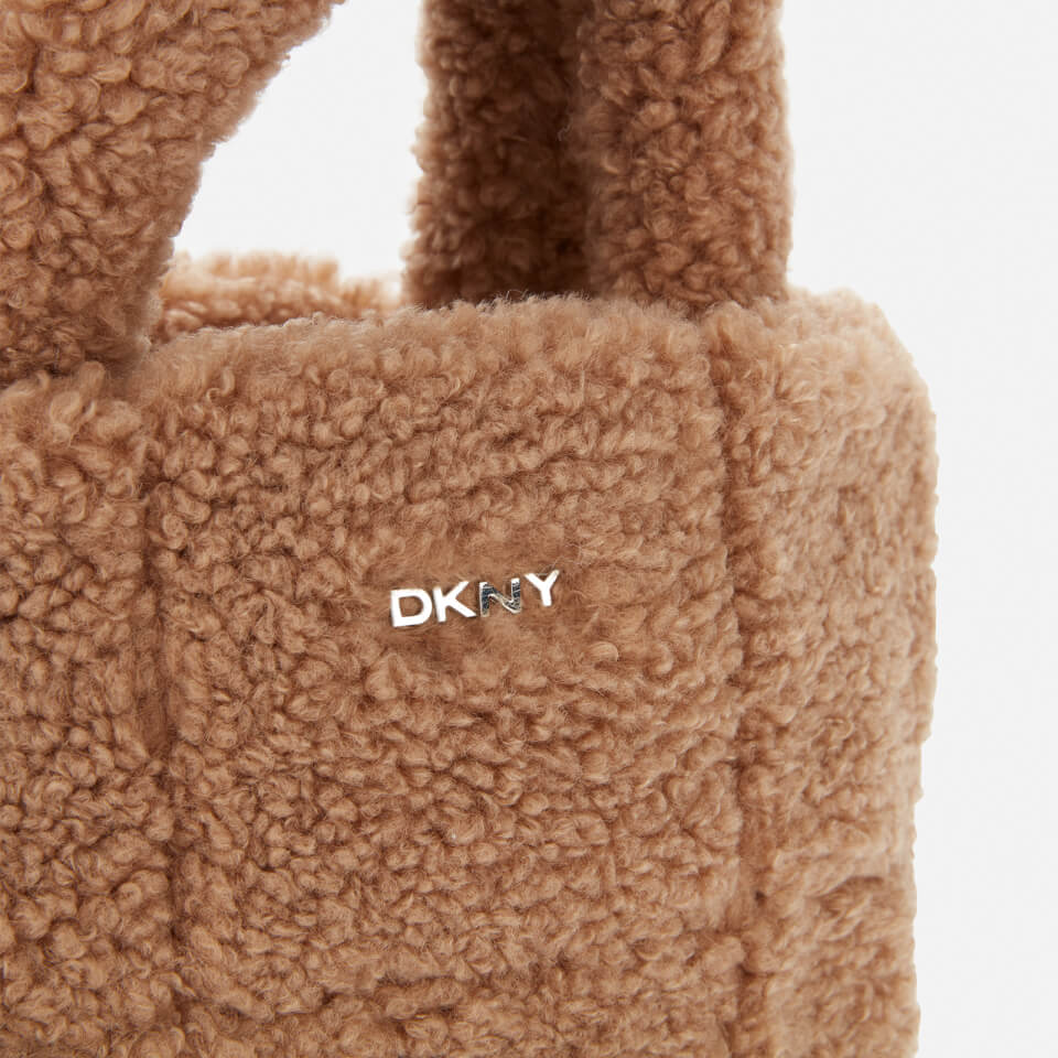 DKNY Women's Poppy - Mini Tote Bag - Shearling - Natural