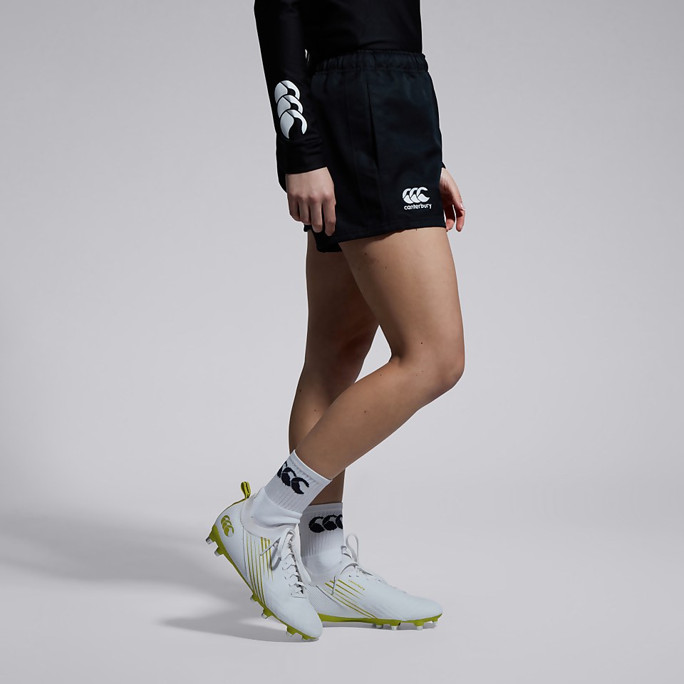 WOMENS PROFESSIONAL POLY SHORTS BLACK