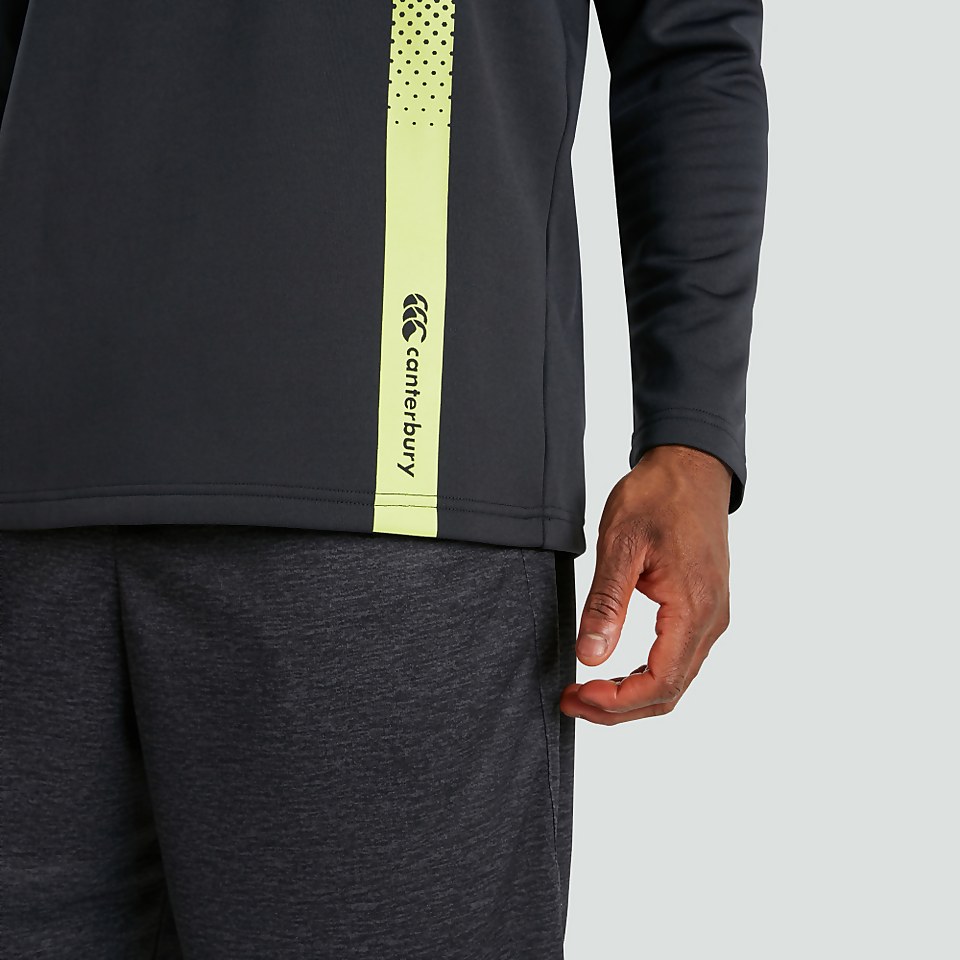 MENS 1/4 ZIP POLY FLEECE BLUE