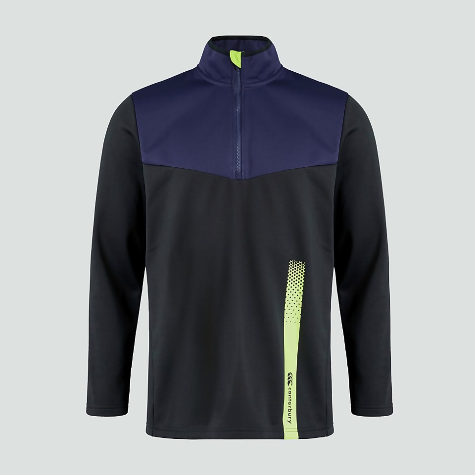 MENS 1/4 ZIP POLY FLEECE BLUE