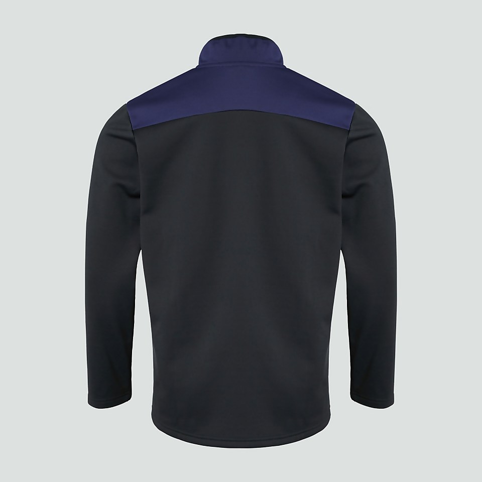 MENS 1/4 ZIP POLY FLEECE BLUE