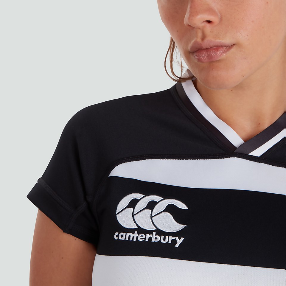 WOMENS VAPODRI EVADER HOOPED JERSEY BLACK