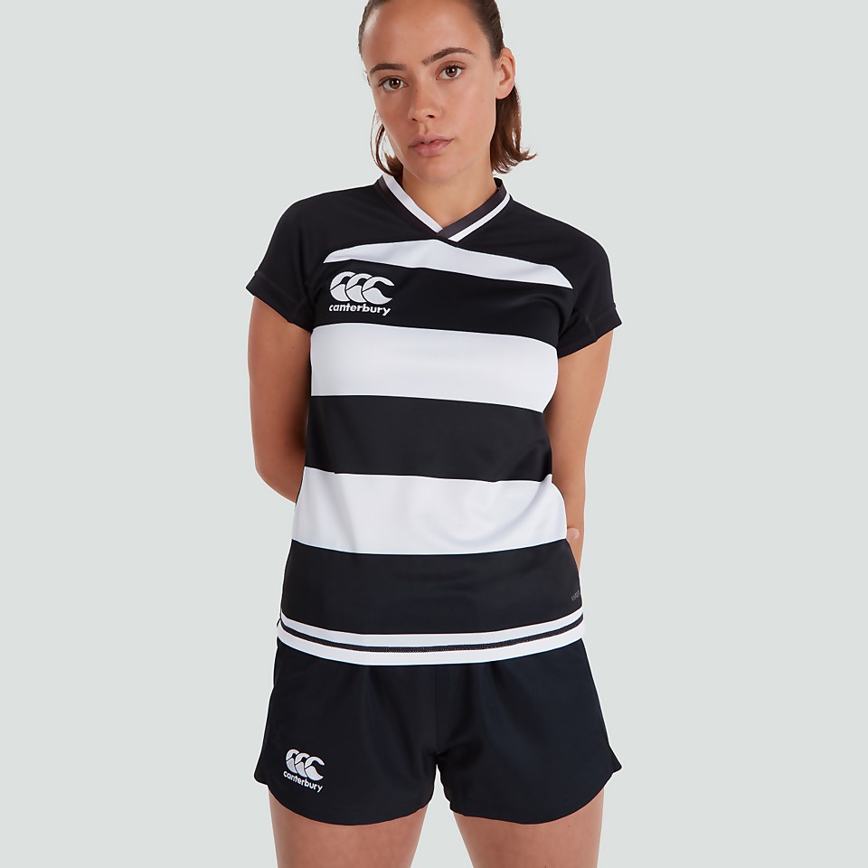 WOMENS VAPODRI EVADER HOOPED JERSEY BLACK