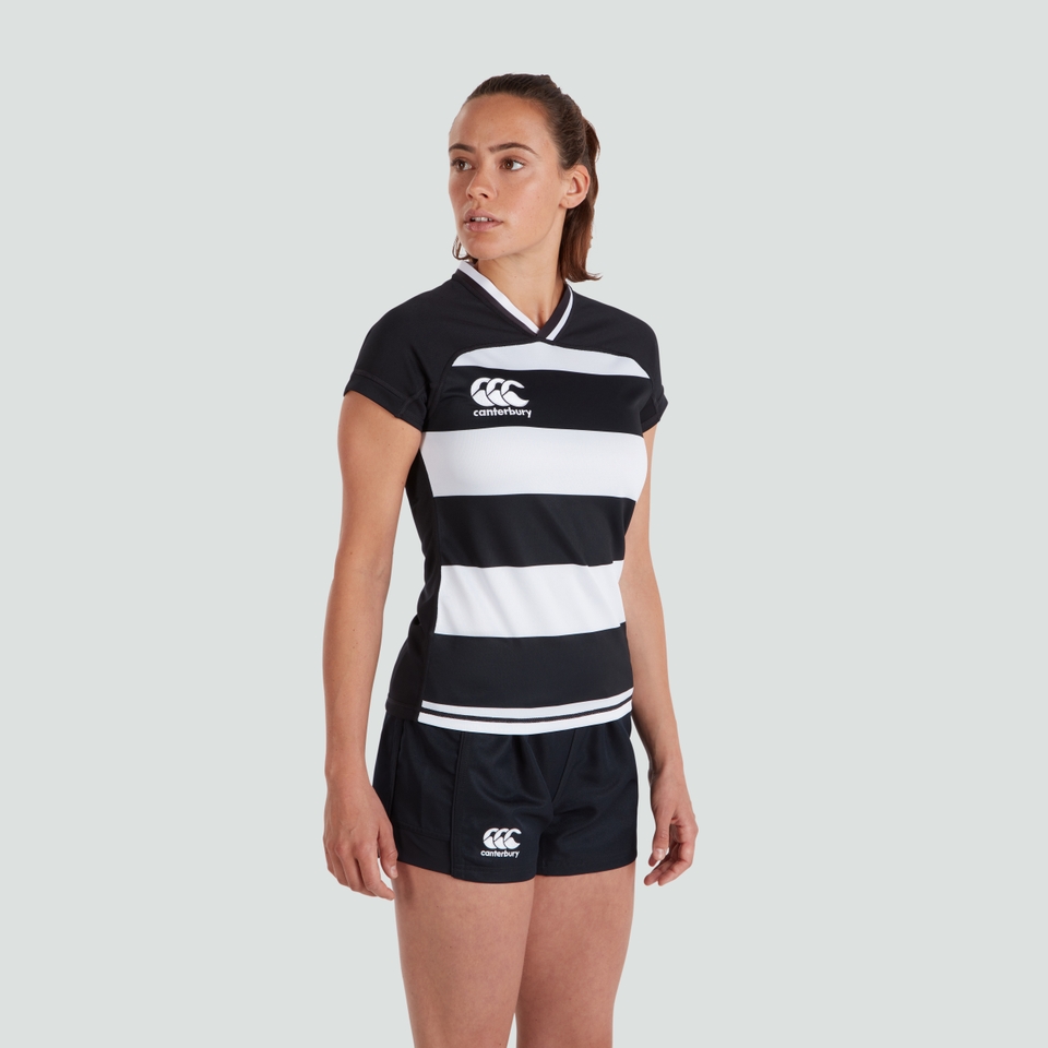 CANTERBURY VAPODRI EVADER HOOPED JSY AF BLK/WHT