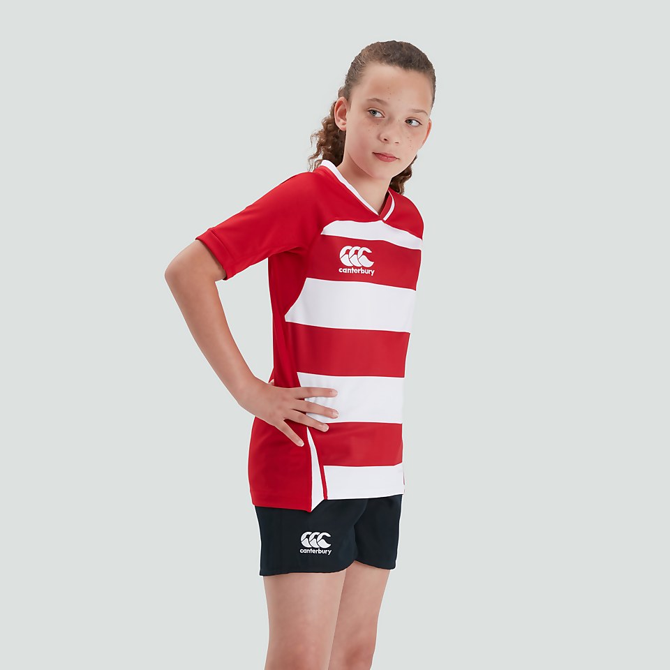 JUNIOR UNISEX VAPODRI EVADER HOOPED JERSEY RED