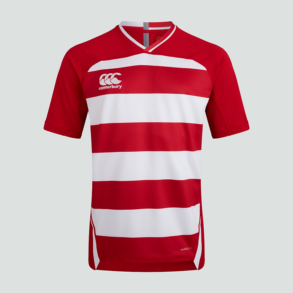 MENS VAPODRI EVADER HOOPED JERSEY RED