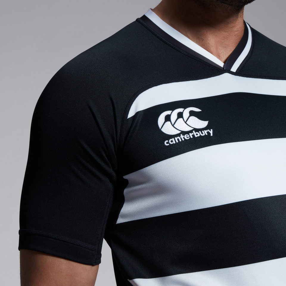CANTERBURY VAPODRI EVADER HOOPED JSY AM BLK/WHT