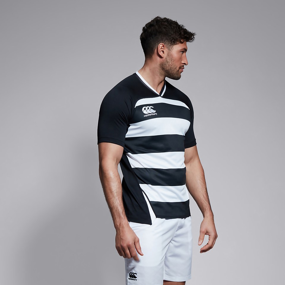 MENS VAPODRI EVADER HOOPED JERSEY BLACK