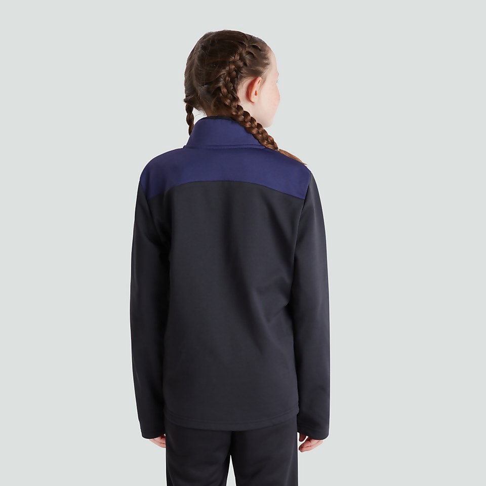 JUNIOR UNISEX 1/4 ZIP POLY FLEECE BLUE