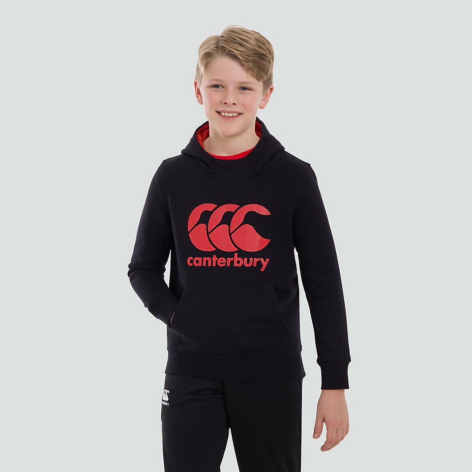 JUNIOR UNISEX OVERHEAD LARGE LOGO HOODY BLACK