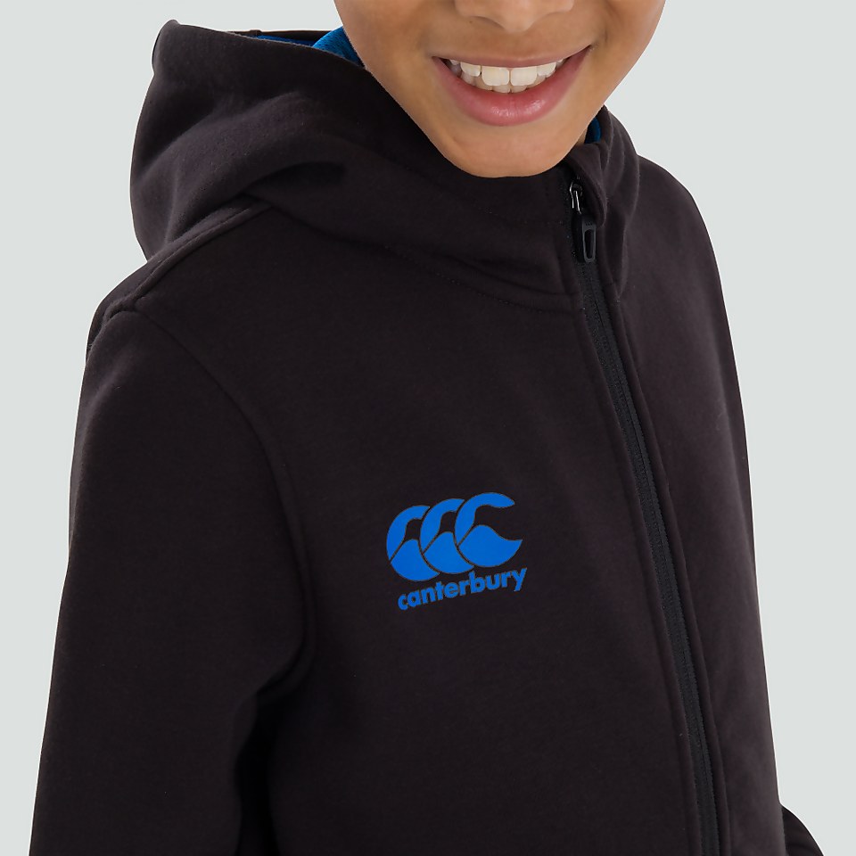 JUNIOR UNISEX ZIP THRU HOODY BLACK