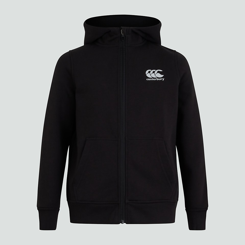JUNIOR UNISEX ZIP THRU HOODY BLACK