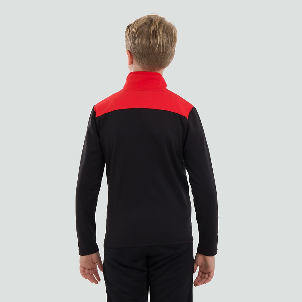 JUNIOR UNISEX 1/4 ZIP FLEECE BLACK