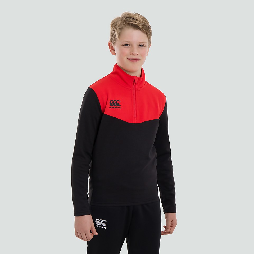 JUNIOR UNISEX 1/4 ZIP FLEECE BLACK