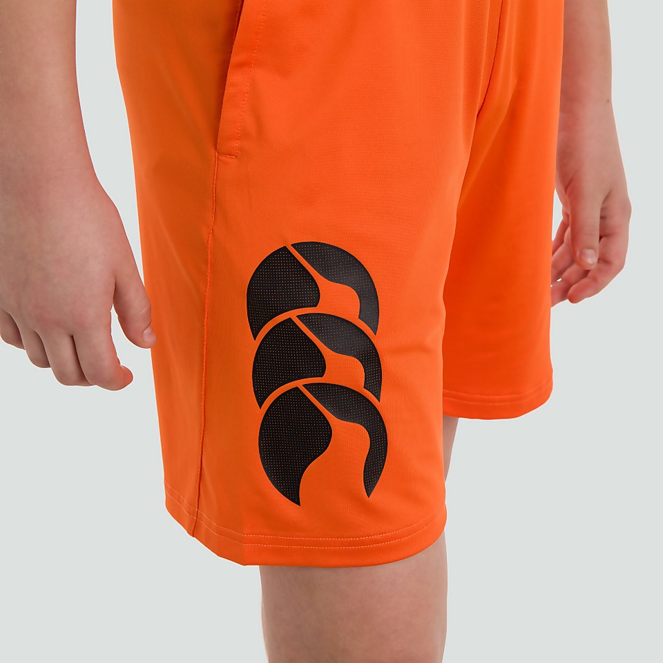 JUNIOR UNISEX VAPODRI STRETCH KNIT SHORTS ORANGE