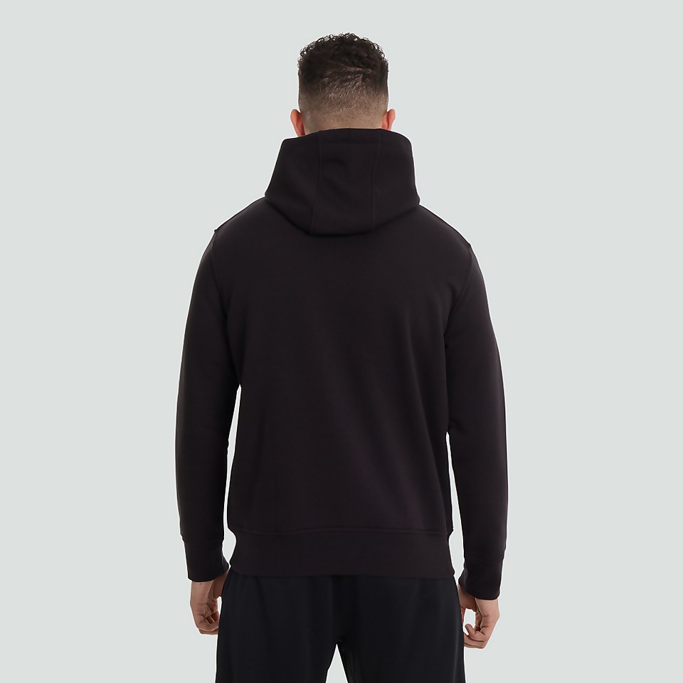 MENS OVERHEAD FLEECE HOODY BLACK