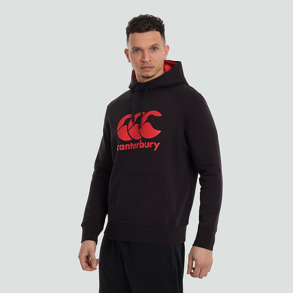 MENS OVERHEAD FLEECE HOODY BLACK