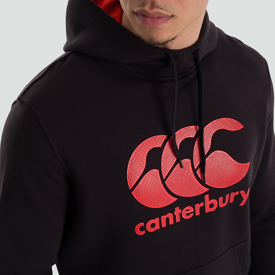 MENS OVERHEAD FLEECE HOODY BLACK