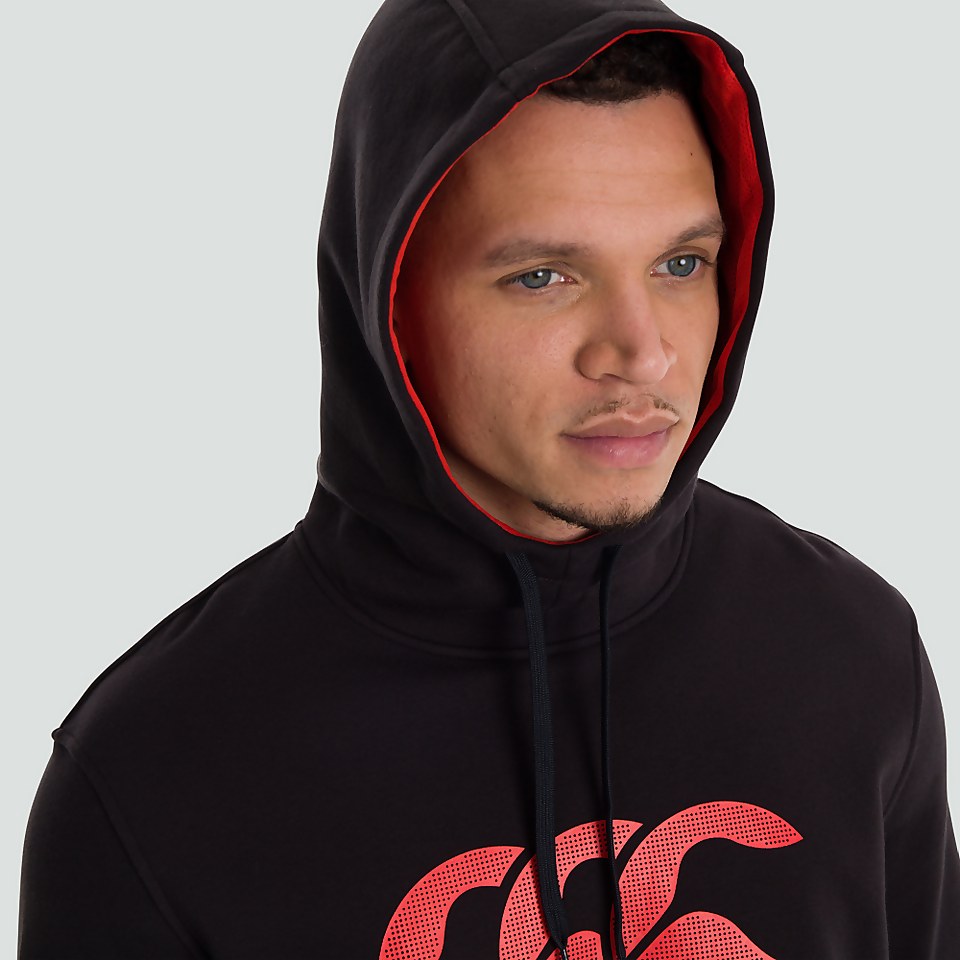 MENS OVERHEAD FLEECE HOODY BLACK