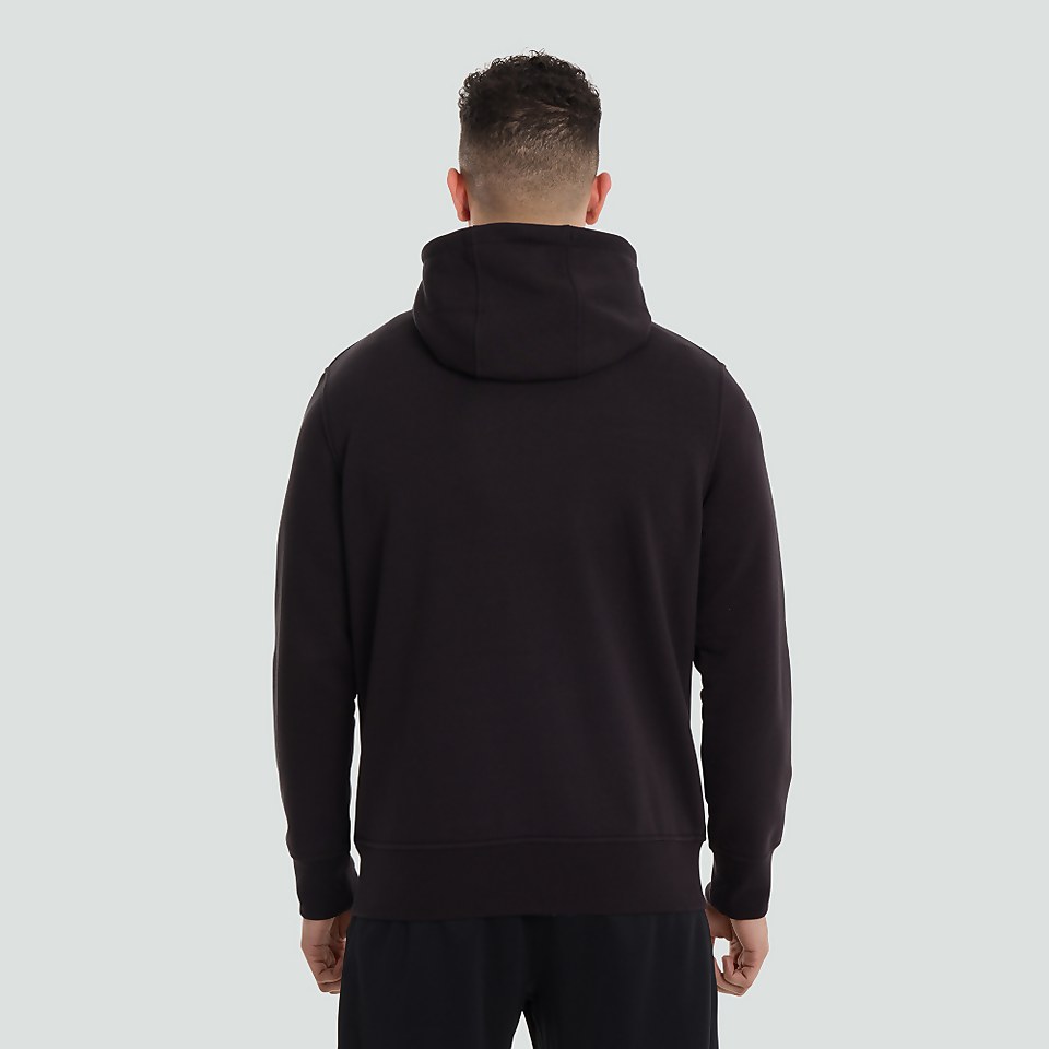 MENS ZIP THRU FLEECE HOODY BLACK