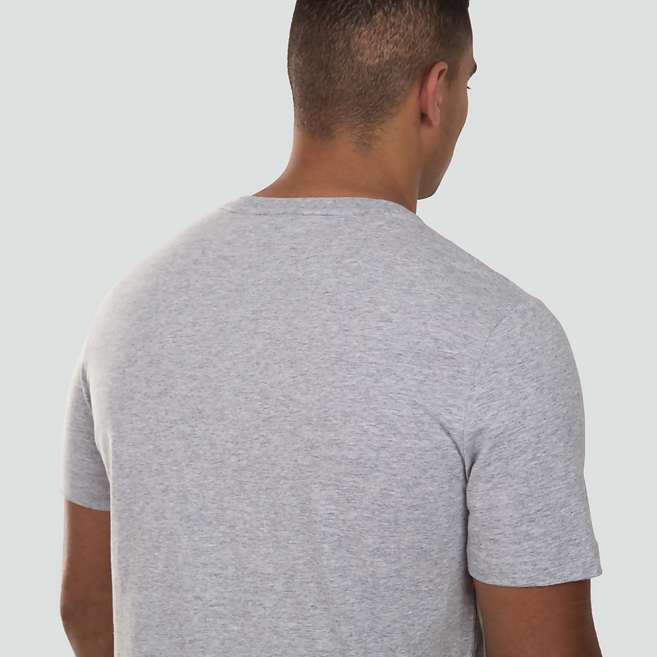MENS COLOUR BLOCK LOGO TEE GREY