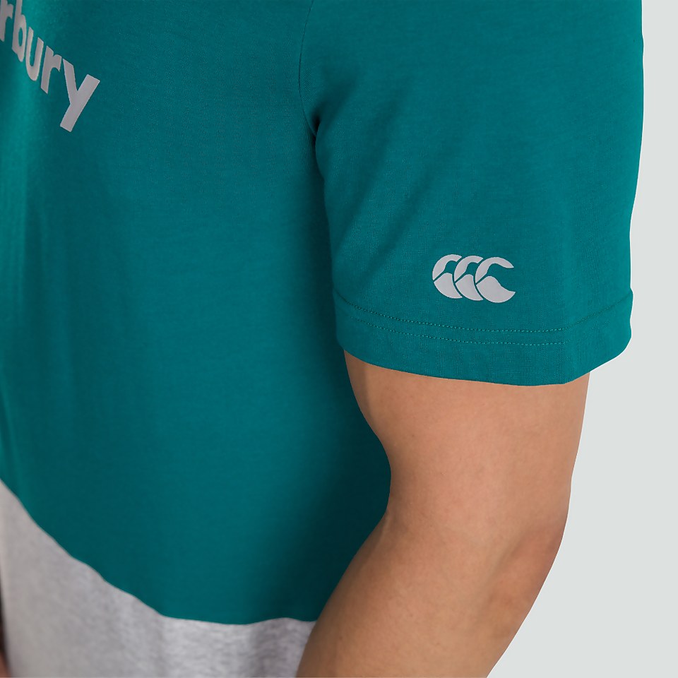MENS COLOUR BLOCK LOGO TEE GREEN