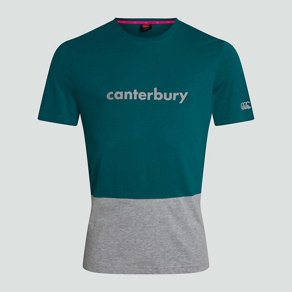 MENS COLOUR BLOCK LOGO TEE GREEN