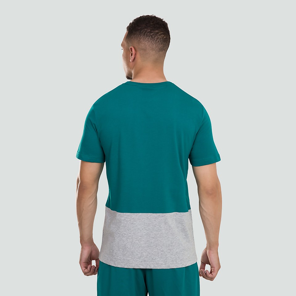 MENS COLOUR BLOCK LOGO TEE GREEN