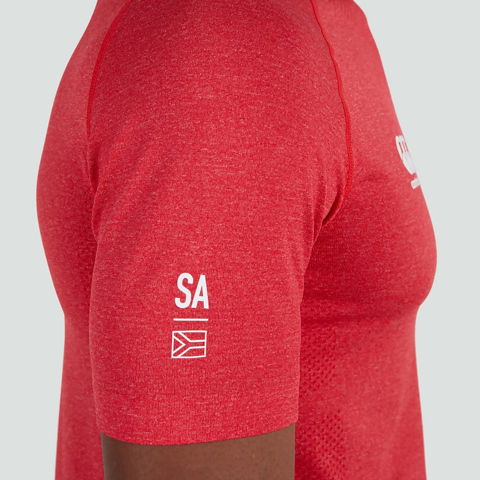 MENS BRITISH & IRISH LIONS SEAMLESS TRAINING TEE RED
