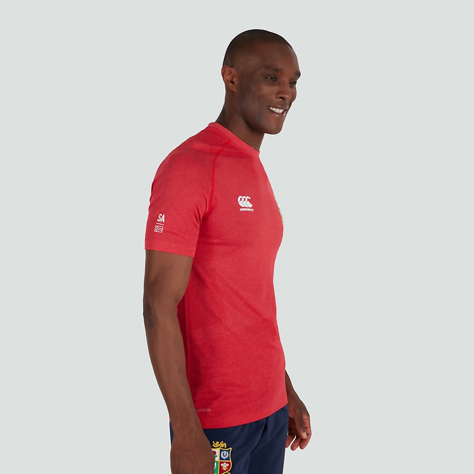MENS BRITISH & IRISH LIONS SEAMLESS TRAINING TEE RED