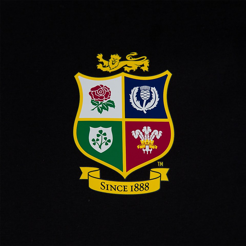 MENS BRITISH & IRISH LIONS COTTON JERSEY TEE BLACK