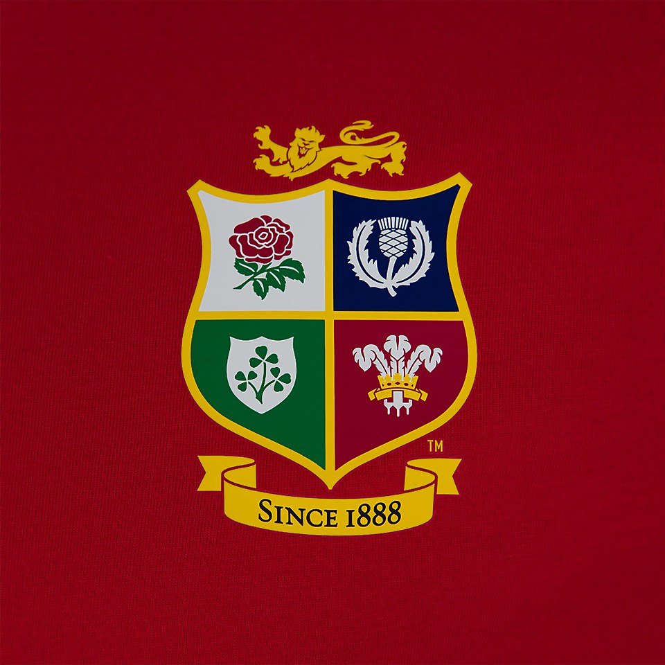 MENS BRITISH & IRISH LIONS COTTON JERSEY TEE RED
