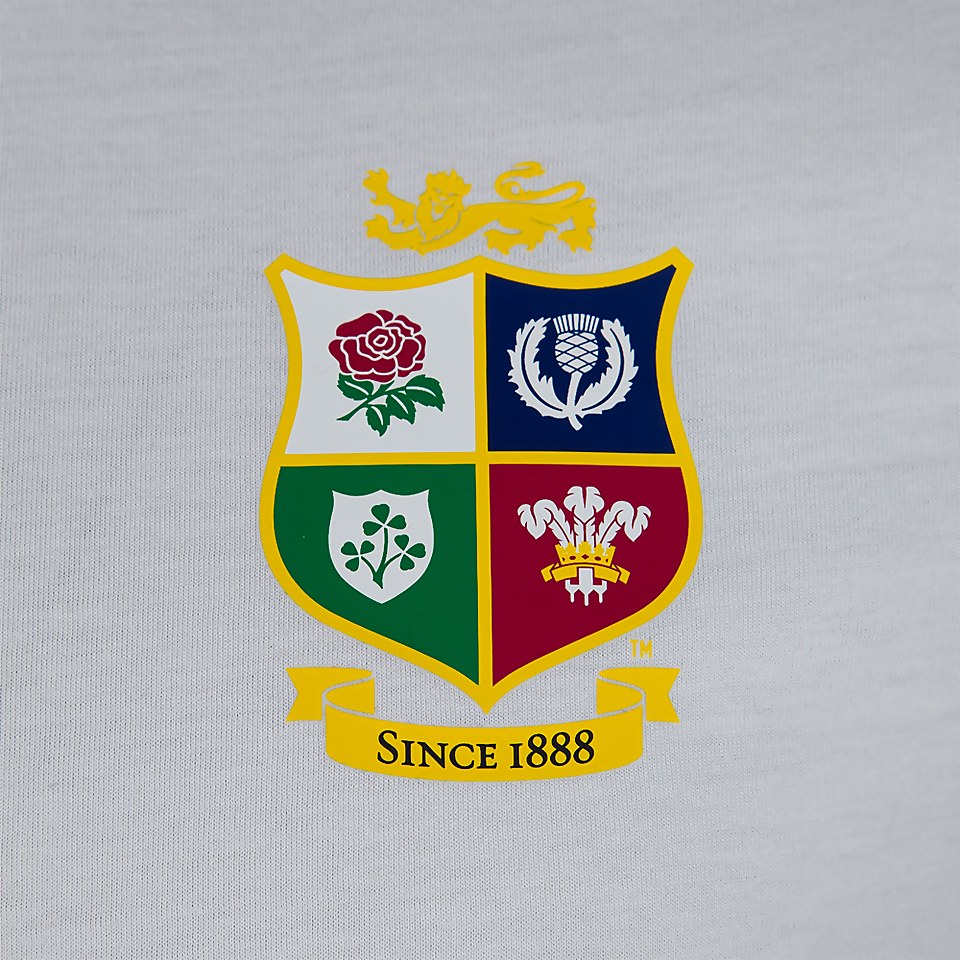 MENS BRITISH & IRISH LIONS COTTON JERSEY TEE WHITE