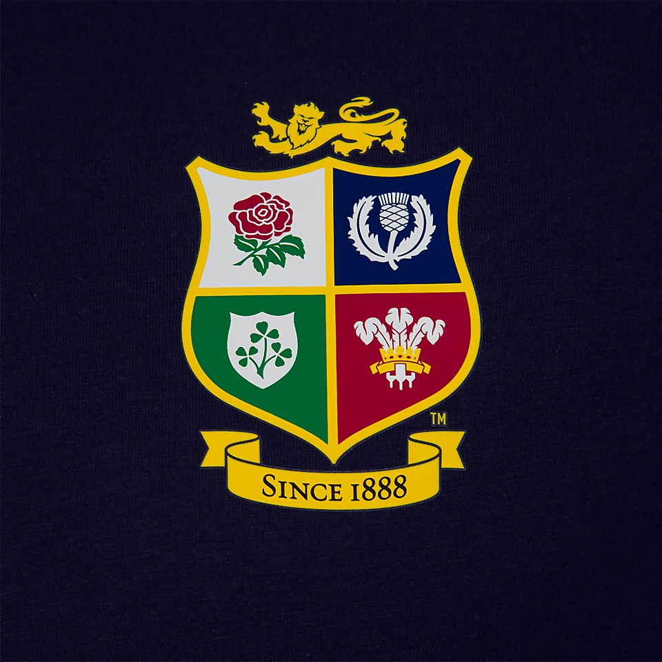 MENS BRITISH & IRISH LIONS COTTON JERSEY TEE BLUE