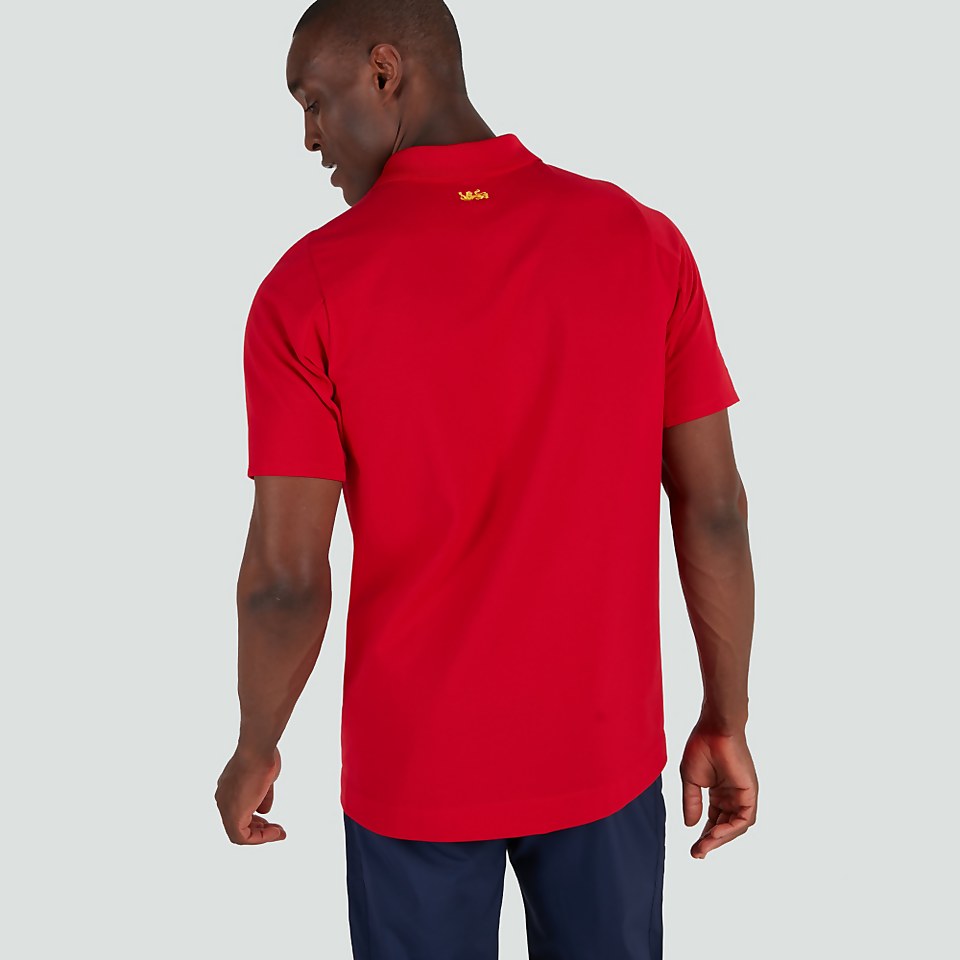 MENS BRITISH & IRISH LIONS PIQUE POLO RED