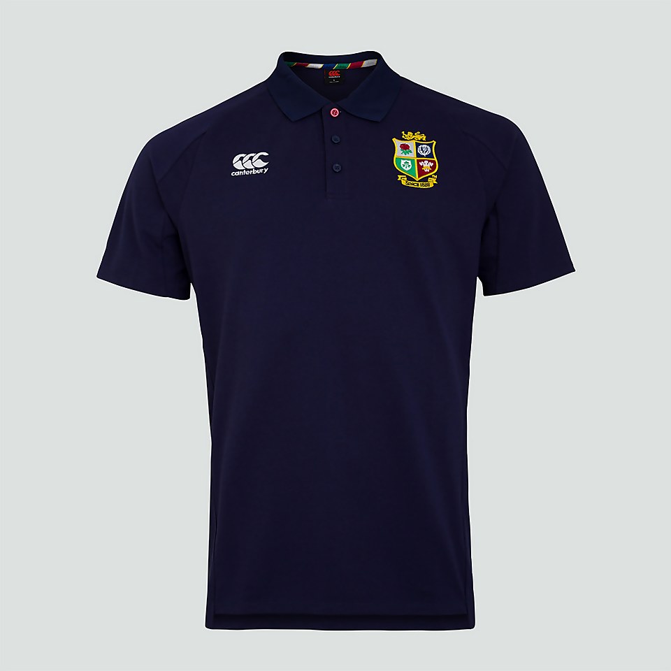 MENS BRITISH & IRISH LIONS PIQUE POLO SHIRT BLUE